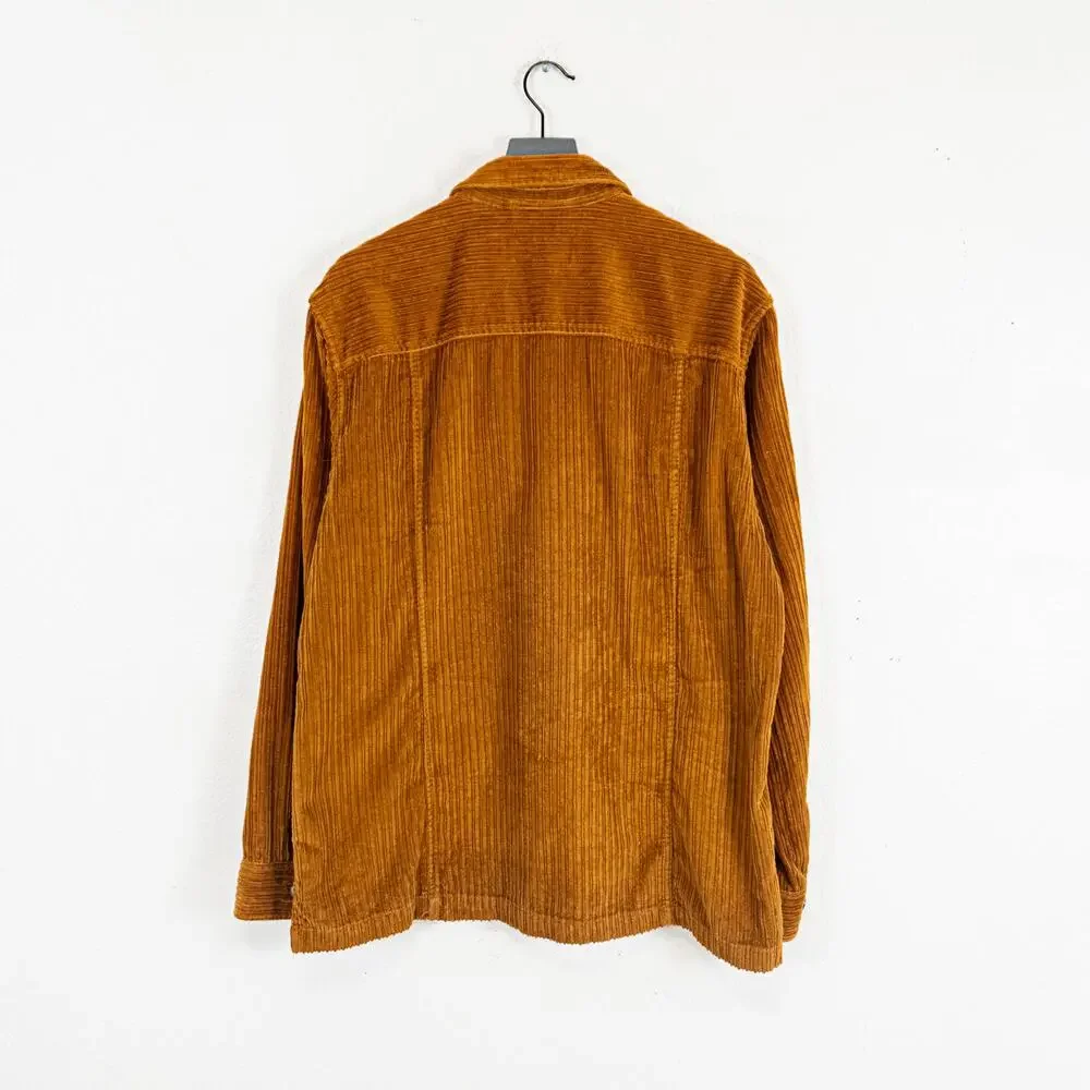 CORRIDOR NY Variegated Cord Over Shirt Jacket Thrush Brown XL